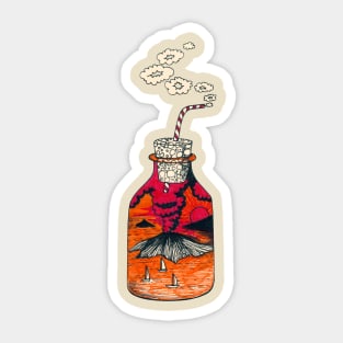 Santorini vulcano Sticker